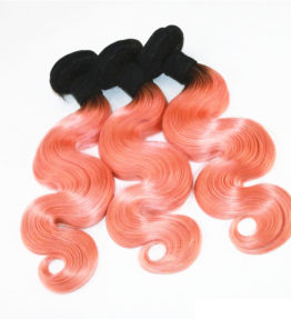 1B/Pink Ombre Human Hair